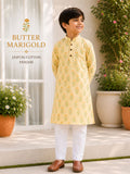 Jaipuri Cotton Panjabi - Butter Marigold