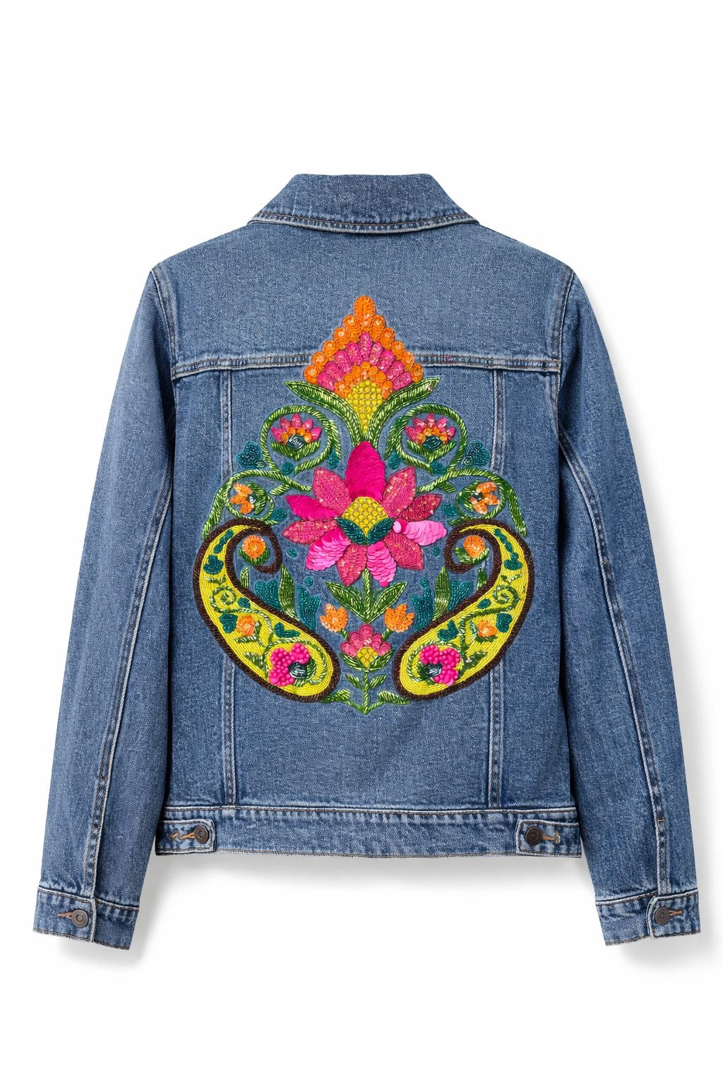 Statement Denim Jacket - Rickshaw Art
