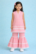 Gingham Lacey Flair - Pink
