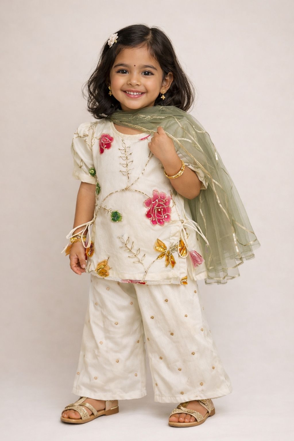 Floral Garden Tissue Sharara