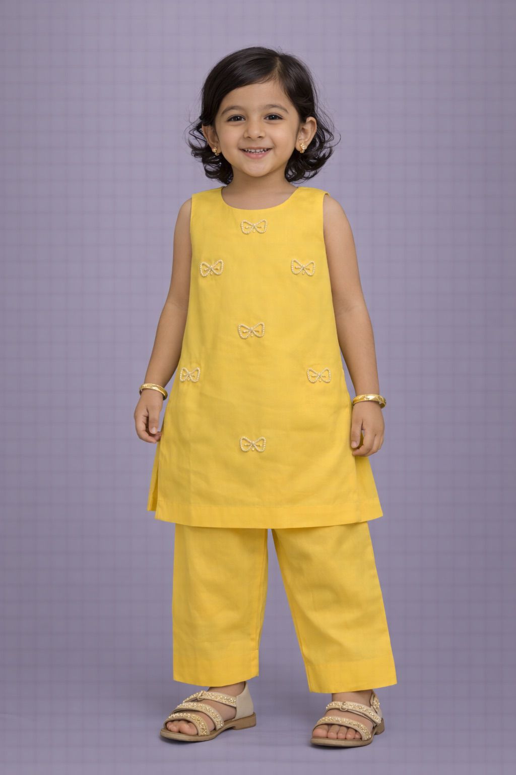 Pearl Bow Bella - Lemon