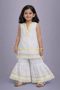 White Chikan Sharara - Daisy