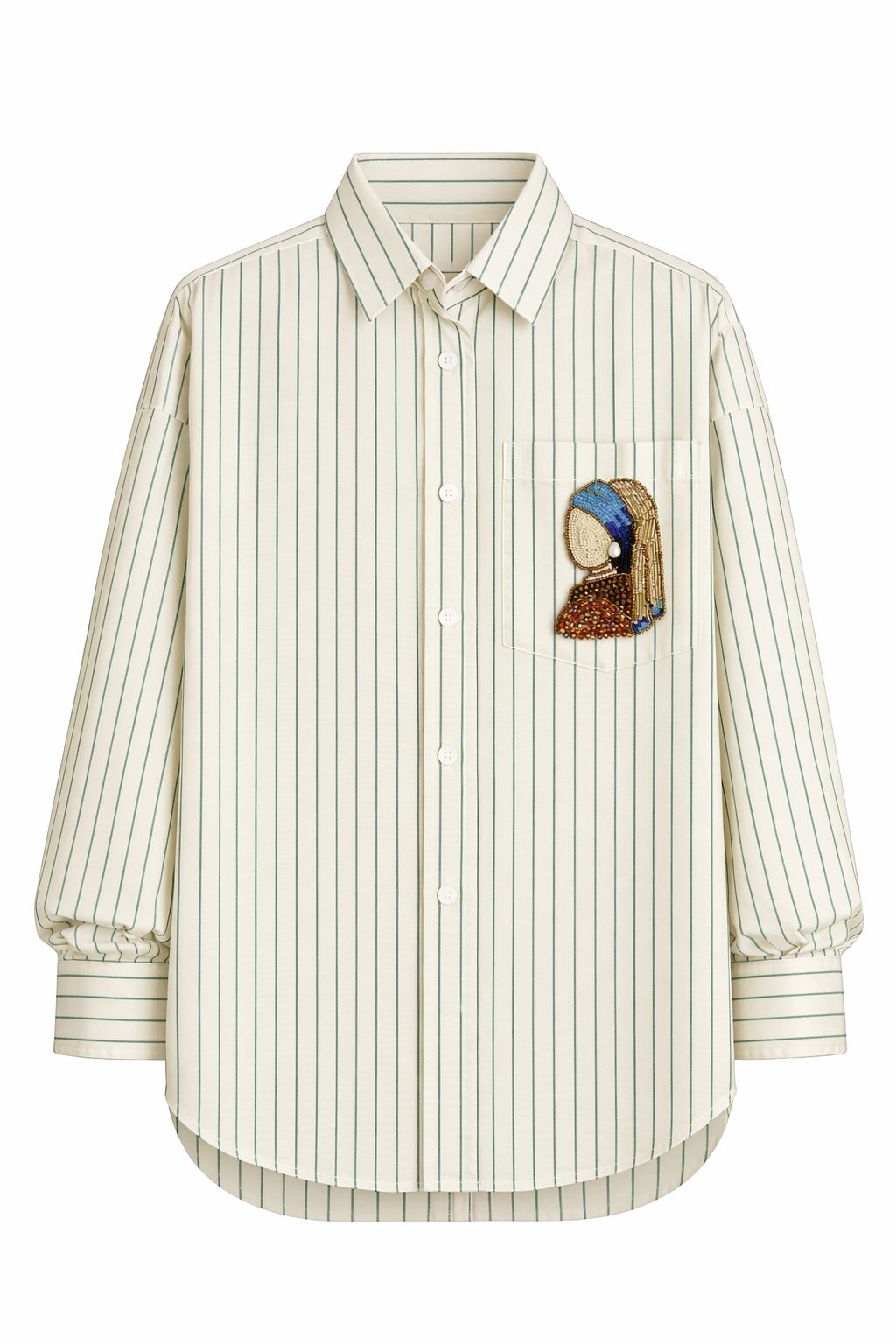 Statement Oversized Shirt - Girl with the Pearl Earring